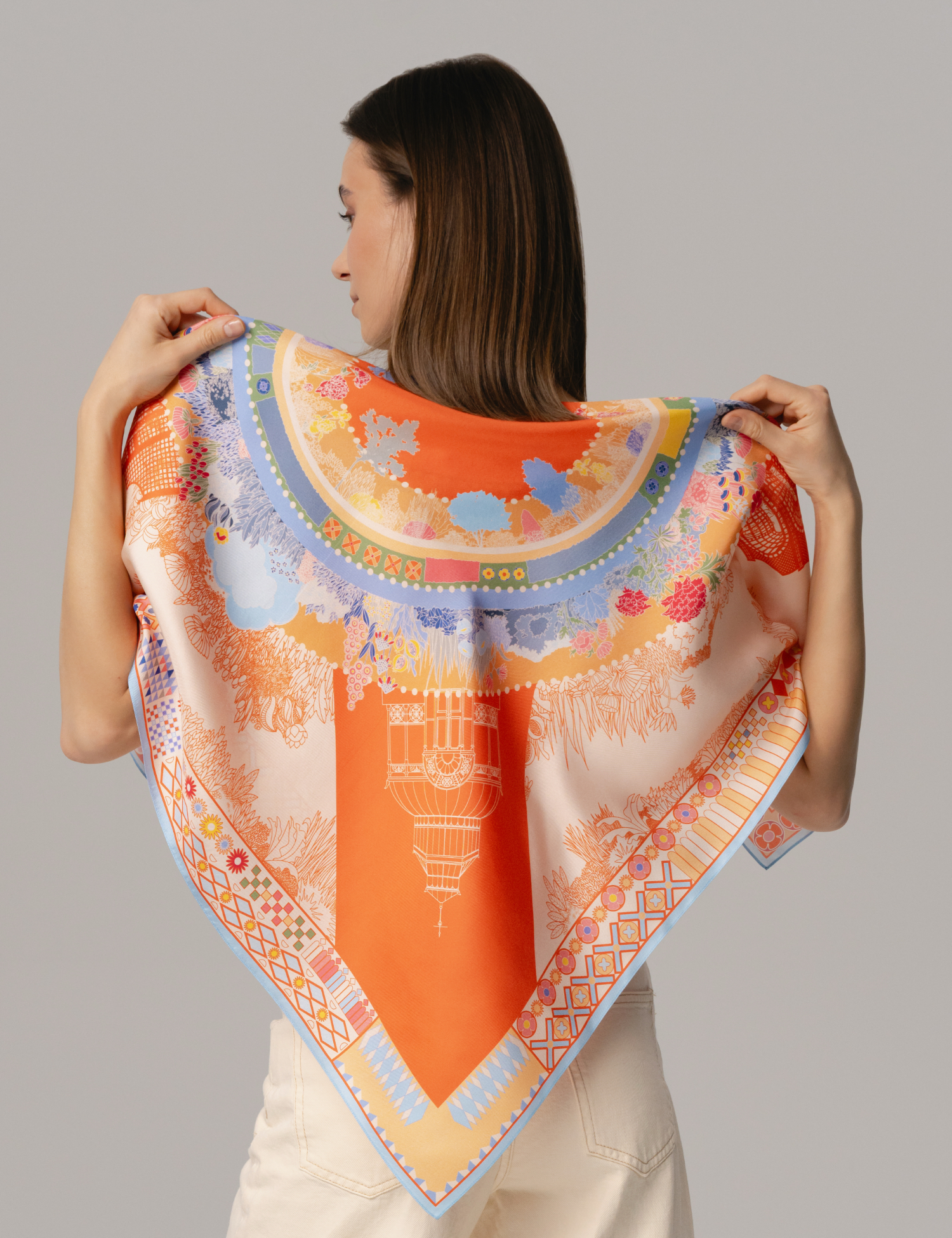 Картинка Шовкова хустина «Garden Orange»